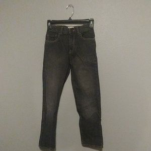 Boys Dark Slim Straight Adjustable Waist Jeans